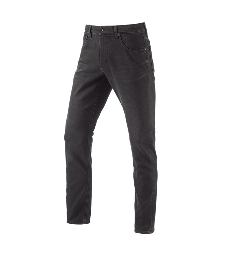 Work Trousers: e.s. Winter 5-Pocket stretch jeans + blackwashed 1