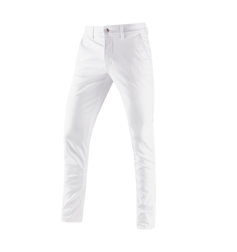 Work Trousers: e.s. 5-pocket work trousers Chino + white 2