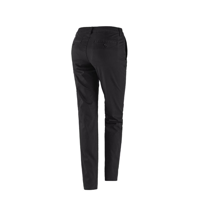 Work Trousers: e.s. 5-pocket work trousers Chino, ladies' + black 3