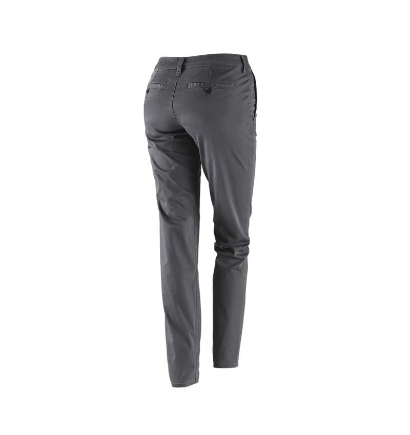 Work Trousers: e.s. 5-pocket work trousers Chino, ladies' + anthracite 3