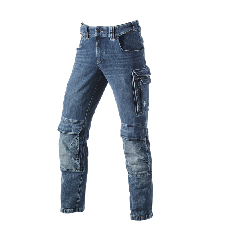Arbetsbyxor: Cargo worker-jeans e.s.concrete + stonewashed 2