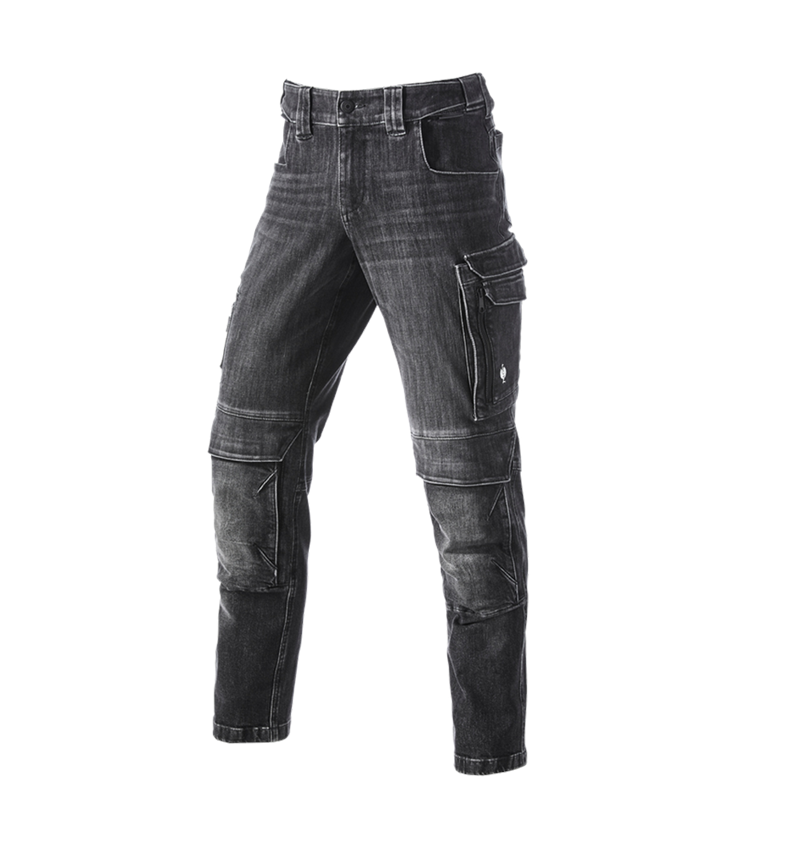 Arbetsbyxor: Cargo worker-jeans e.s.concrete + blackwashed 2