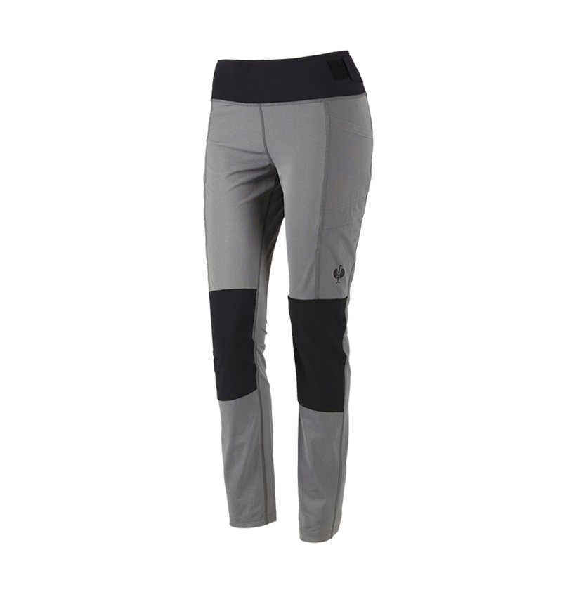 Work Trousers: Functional tights e.s.trail, ladies' + basaltgrey/black 2