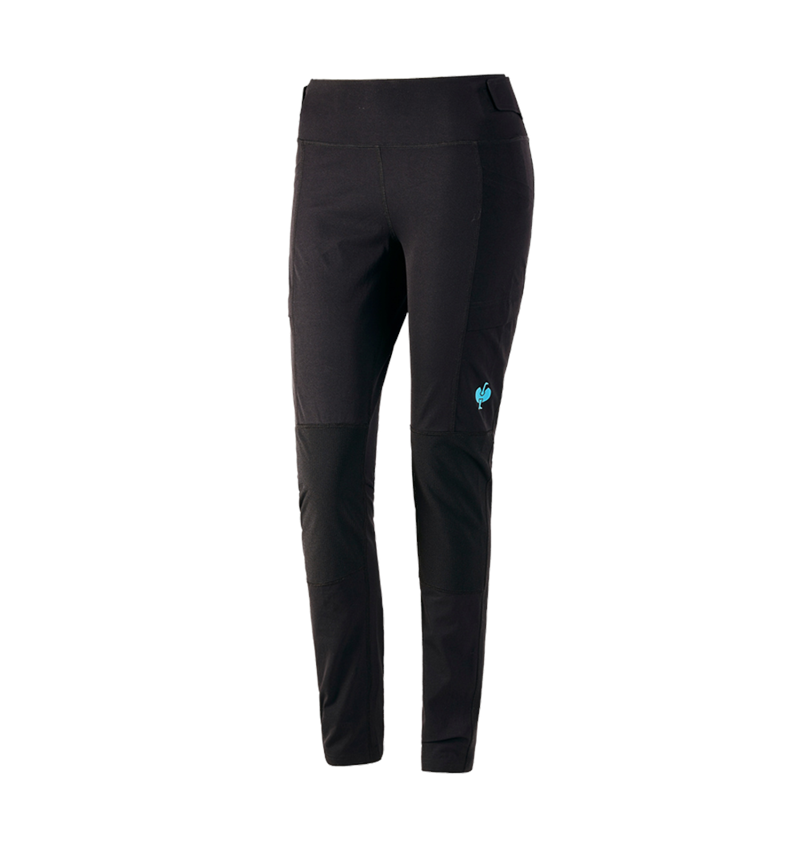 Topics: Functional tights e.s.trail, ladies' + black/lapisturquoise 2