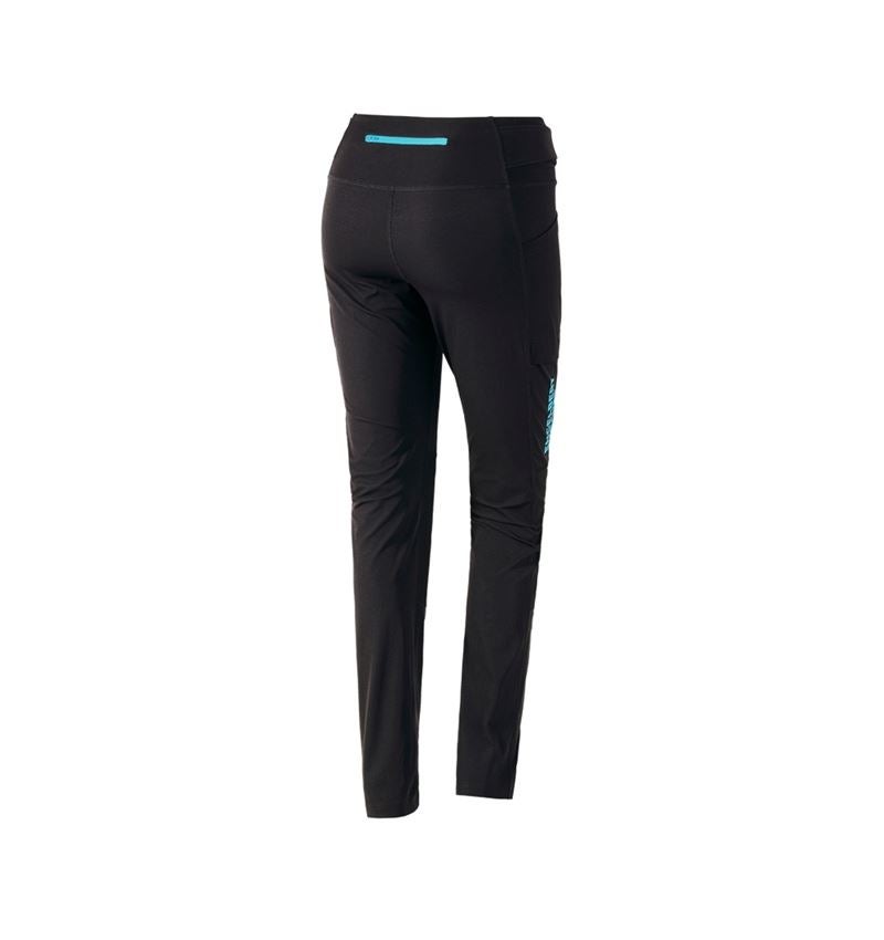 Topics: Functional tights e.s.trail, ladies' + black/lapisturquoise 3