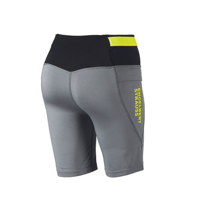 Arbetsbyxor: Race Tights shorts e.s.trail, dam + basaltgrå/acidgul 3