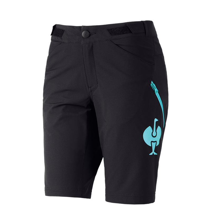 Clothing: Functional shorts e.s.trail, ladies' + black/lapisturquoise 2
