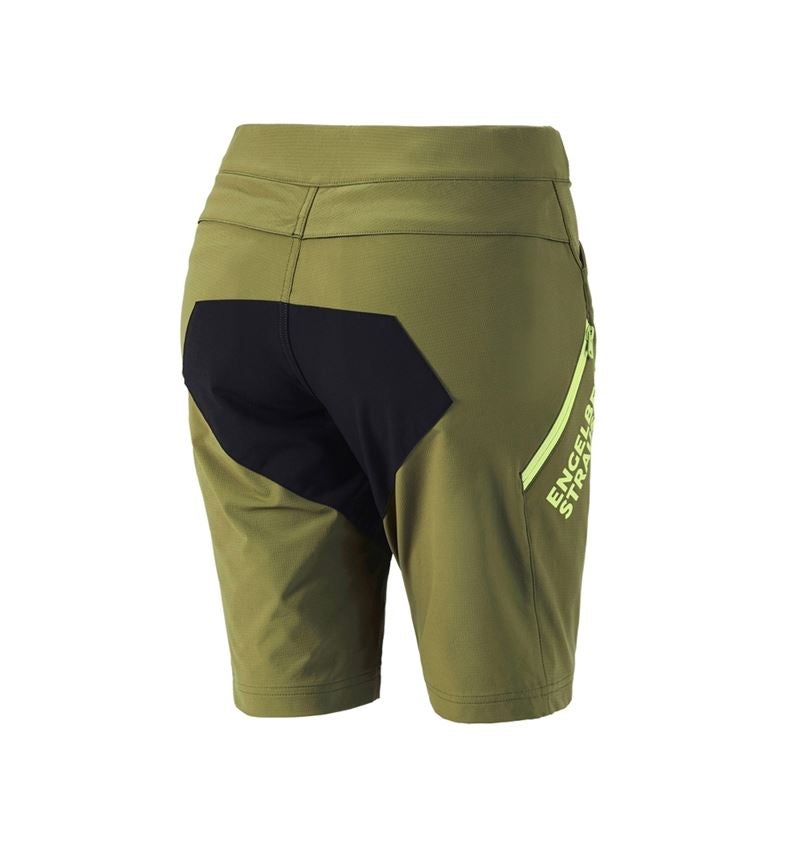 Clothing: Functional shorts e.s.trail, ladies' + junipergreen/limegreen 3