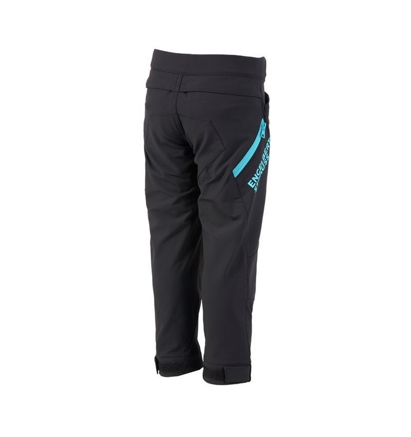 Topics: Functional trousers e.s.trail, children's + black/lapisturquoise 3