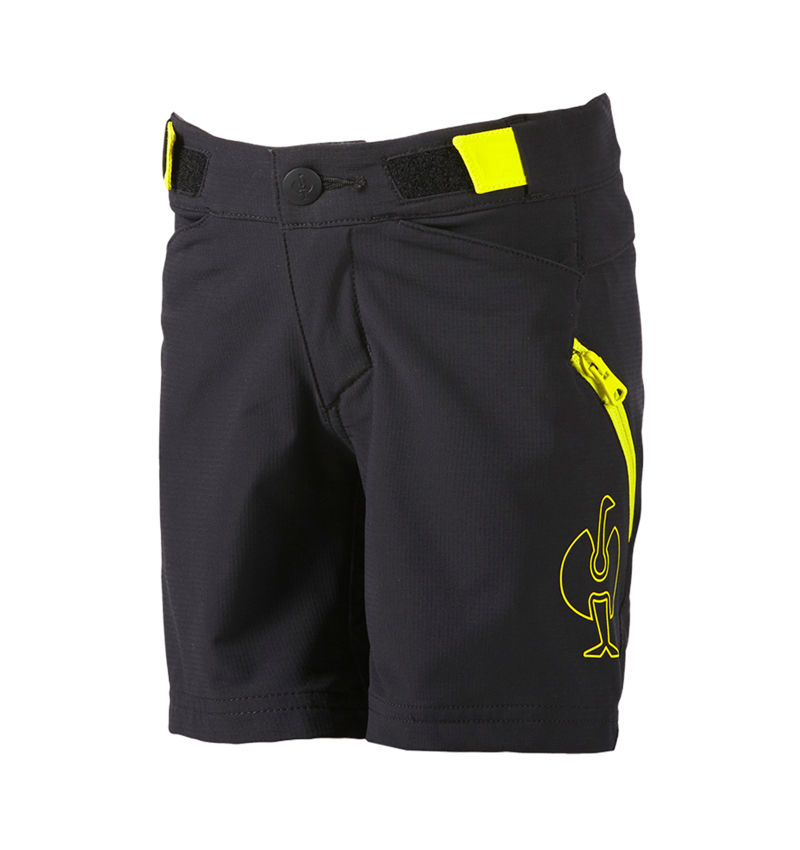 Shorts: Functional short e.s.trail, children's + black/acid yellow 3