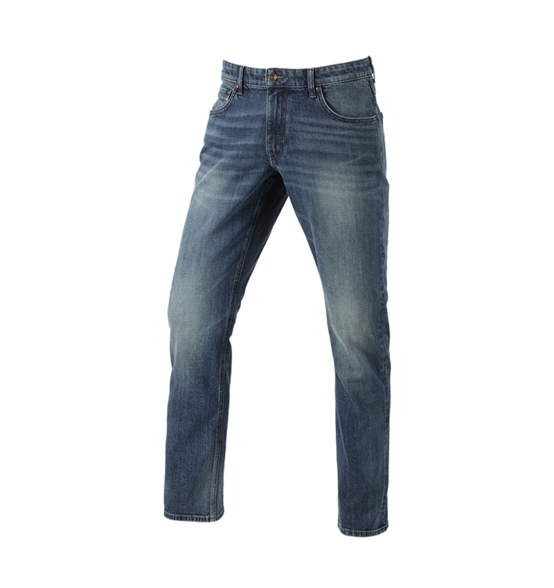 Work Trousers: e.s. 5-pocket stretch jeans with ruler pocket + mediumwashed 1