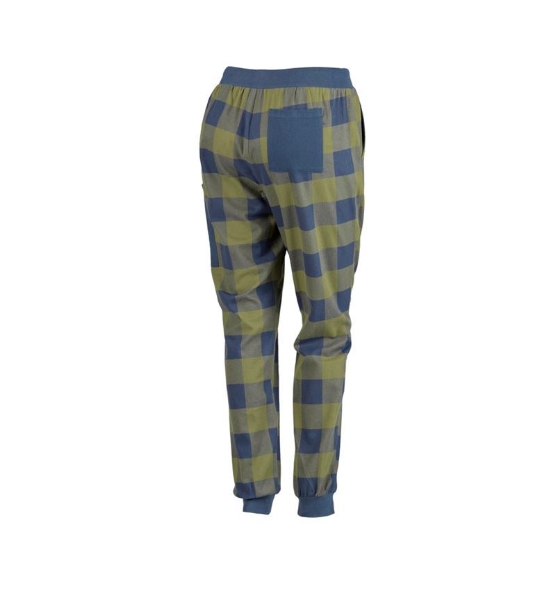 Accessoarer: e.s. Pyjamas byxa, dam + berggrön/oxidblå 3