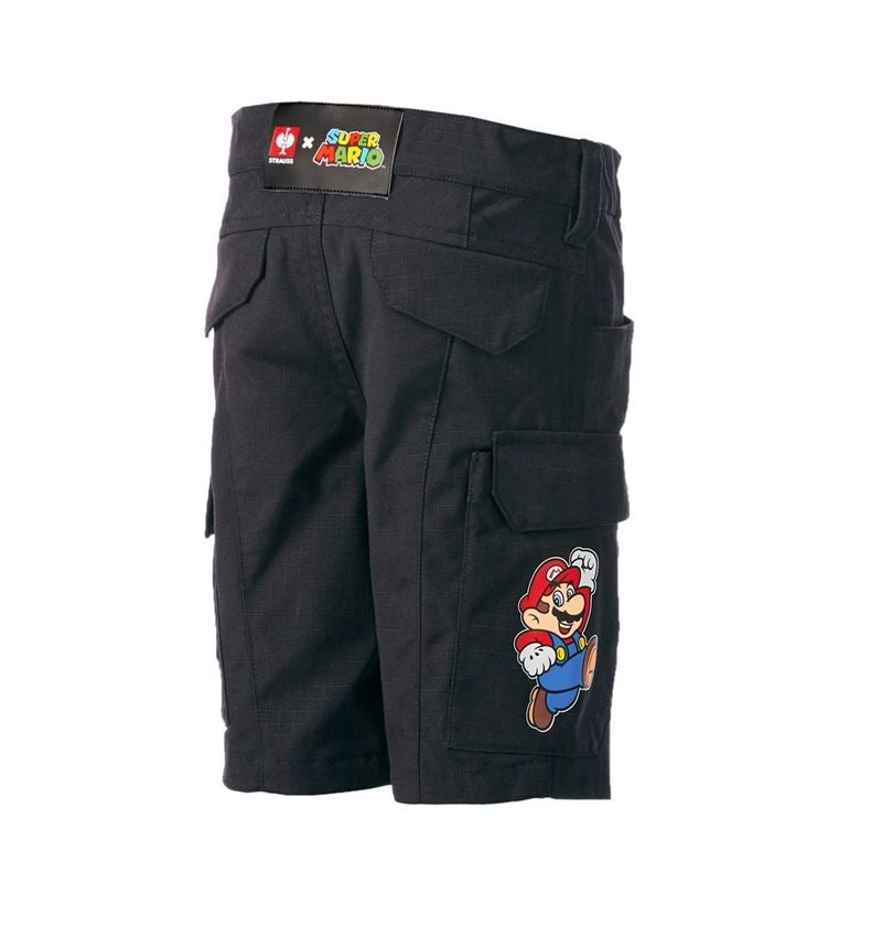 Kläder: Super Mario cargo-shorts, barn + svart 1