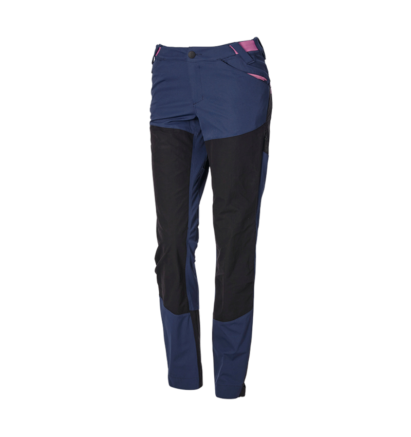 Work Trousers: Hybrid functional trousers e.s.trail, ladies' + deepblue/tarapink 5