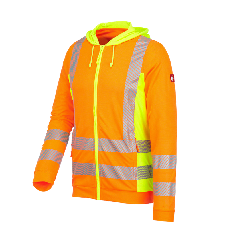 Work Jackets: High-vis functional hooded jacket e.s.motion 2020 + high-vis orange/high-vis yellow 2