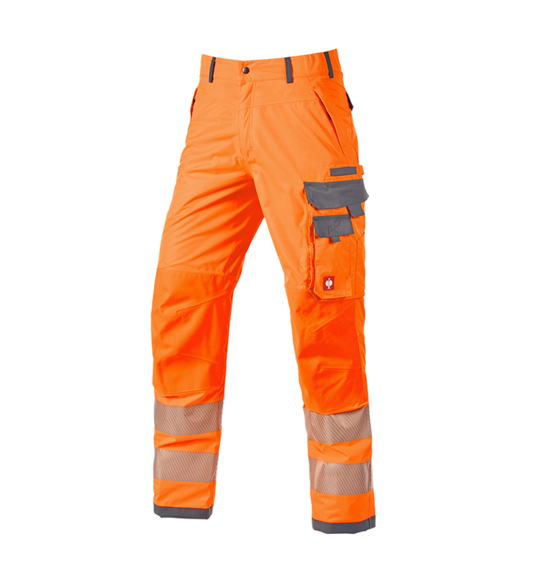 Work Trousers: High-vis functional trousers e.s.prestige + high-vis orange/grey 1