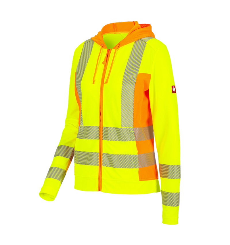 Topics: High-vis funct.hooded jacket e.s.motion 2020,lad. + high-vis yellow/high-vis orange 2