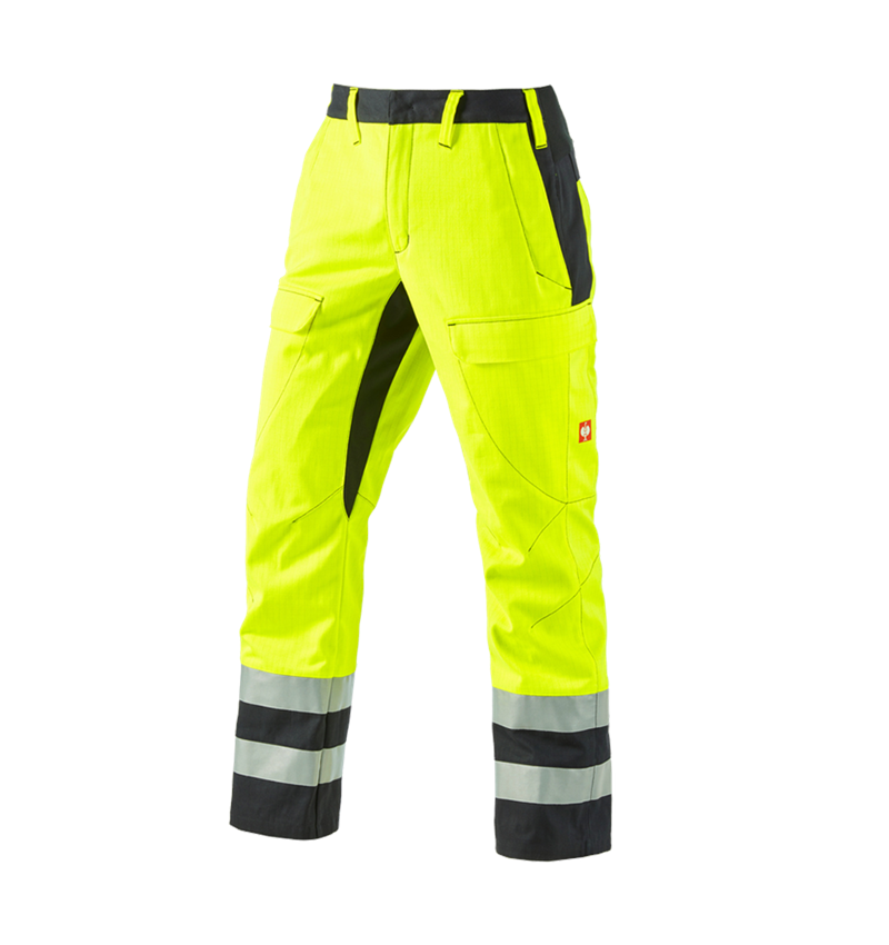 Work Trousers: e.s. Trousers multinorm high-vis + high-vis yellow/black 2