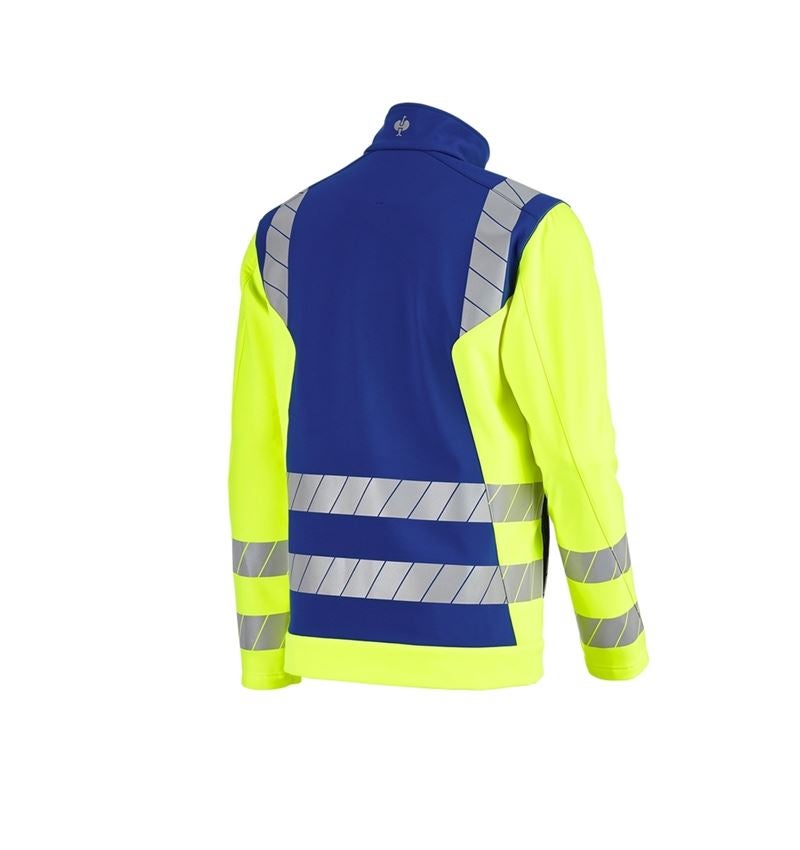 Work Jackets: High-vis softshell jacket e.s.motion 24/7 + royal/high-vis yellow 5