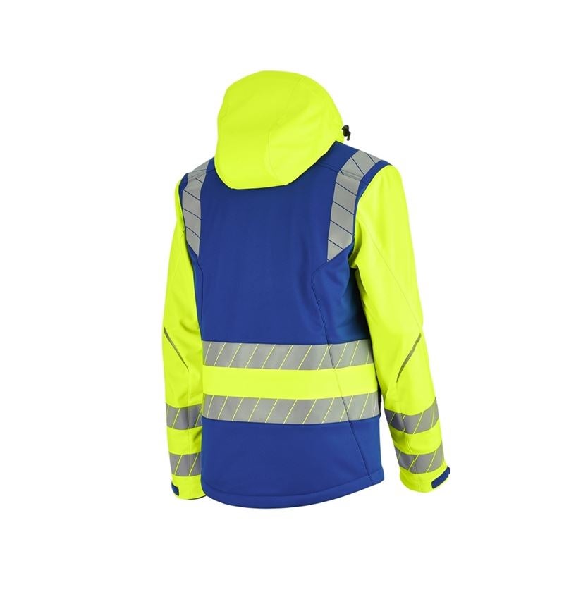 Work Jackets: High-vis winter softshell jacket e.s.motion 24/7 + royal/high-vis yellow 4