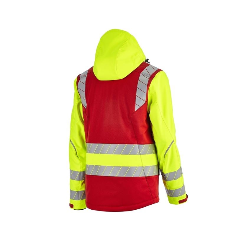 Topics: High-vis winter softshell jacket e.s.motion 24/7 + red/high-vis yellow 5