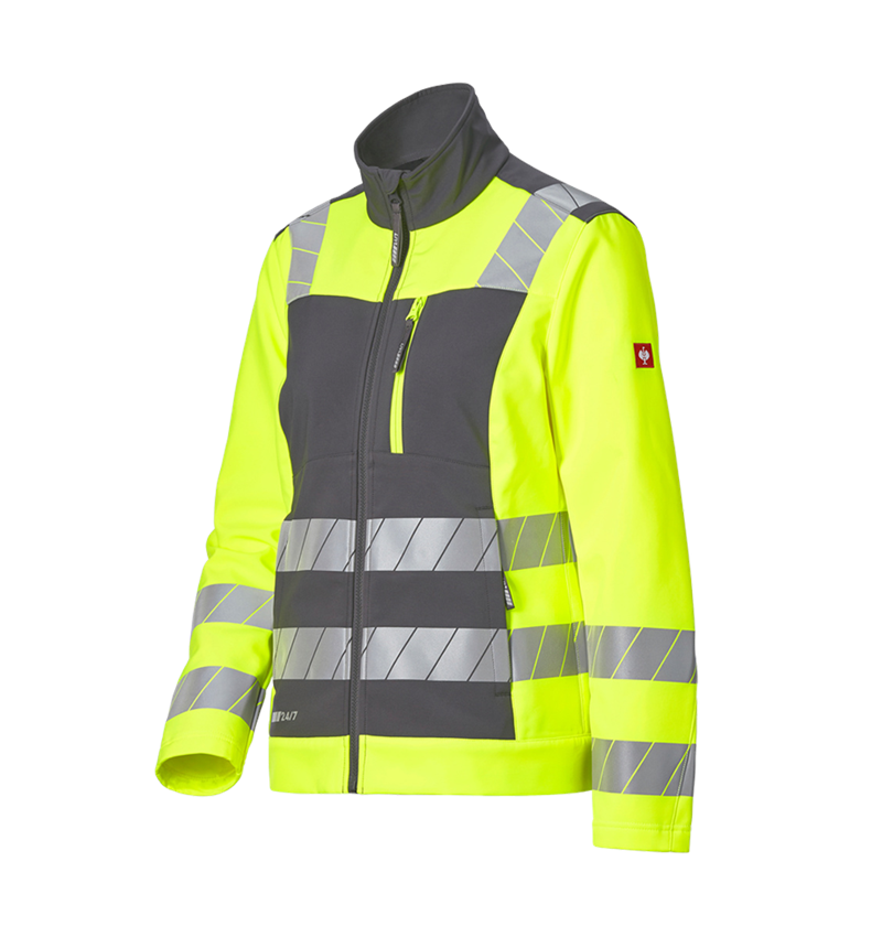 Arbetsjackor: Varseljacka softshell e.s.motion 24/7, dam + antracit/varselgul 5