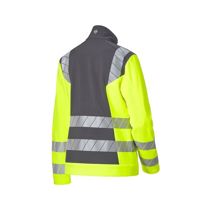 Work Jackets: High-vis softshell jacket e.s.motion 24/7, ladies' + anthracite/high-vis yellow 6