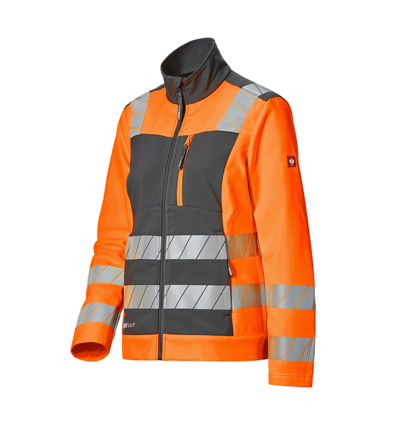 Teman: Varseljacka softshell e.s.motion 24/7, dam + antracit/varselorange 4