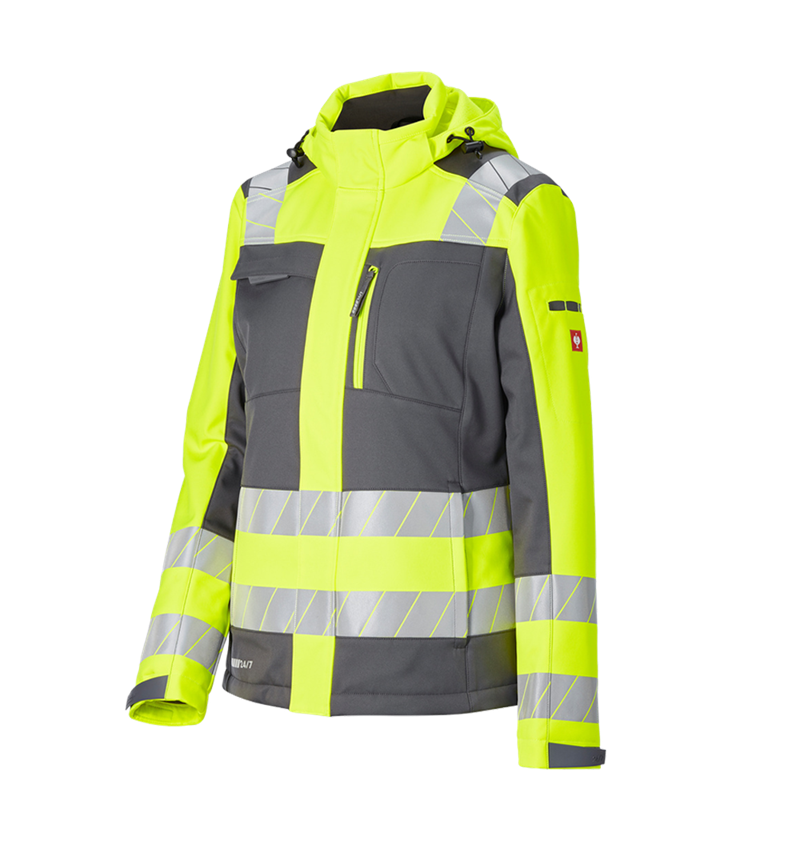 Topics: High-vis winter soft. jacket e.s.motion 24/7,lad. + anthracite/high-vis yellow