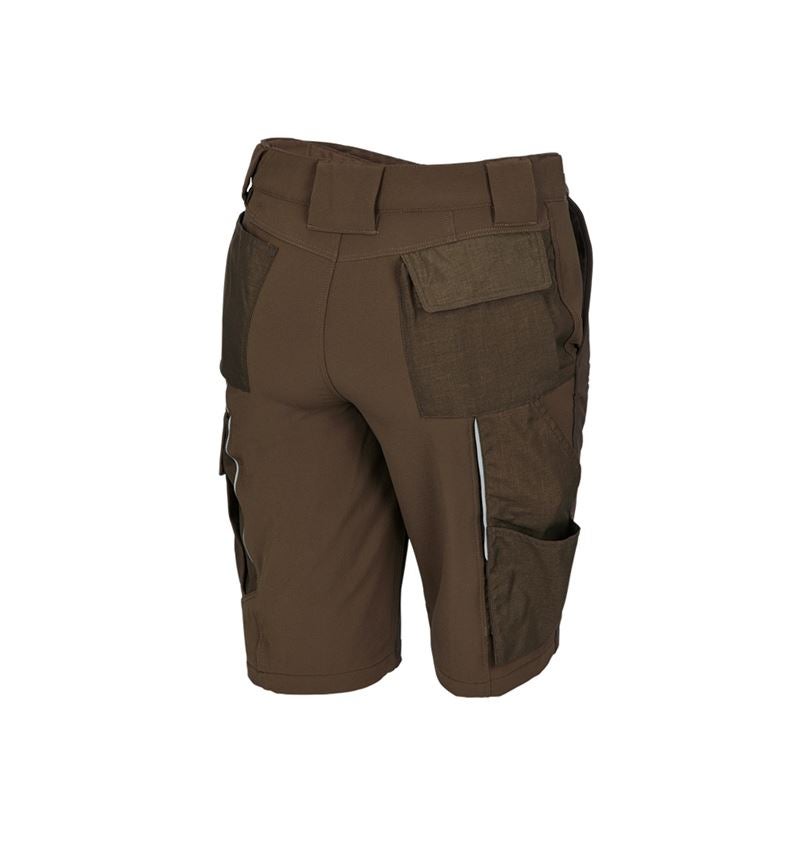 Work Trousers: Functional short e.s.dynashield, ladies' + hazelnut/chestnut 3