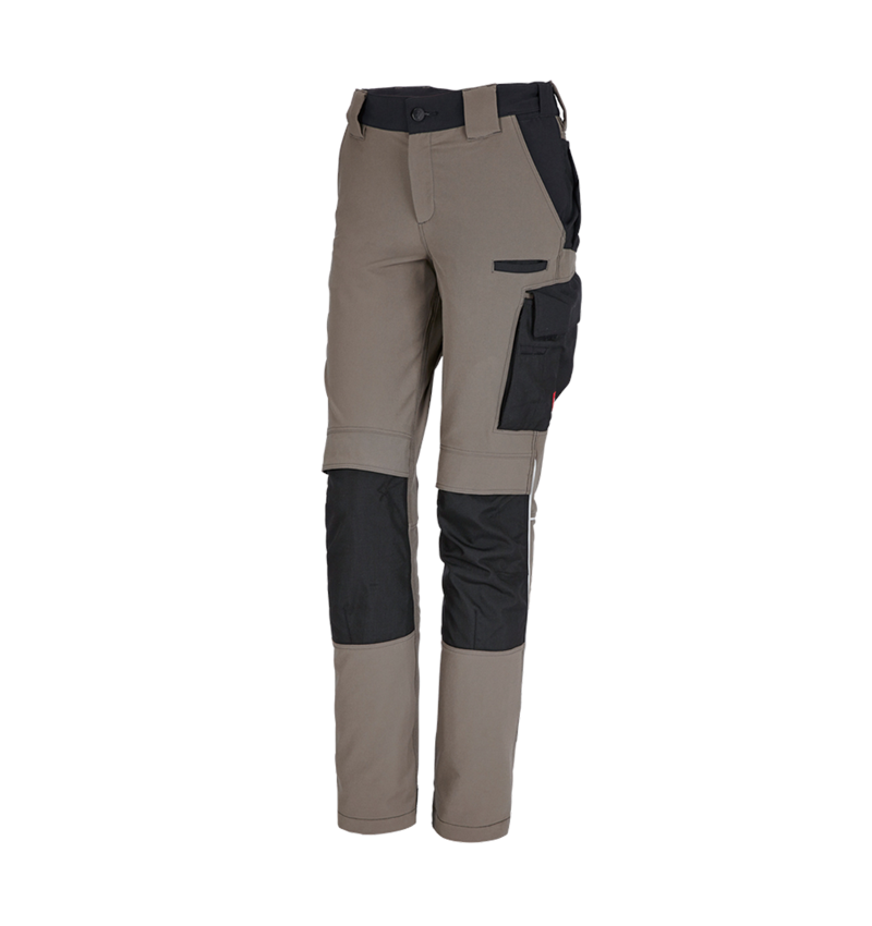 Plumbers / Installers: Functional trousers e.s.dynashield, ladies' + stone/black 2