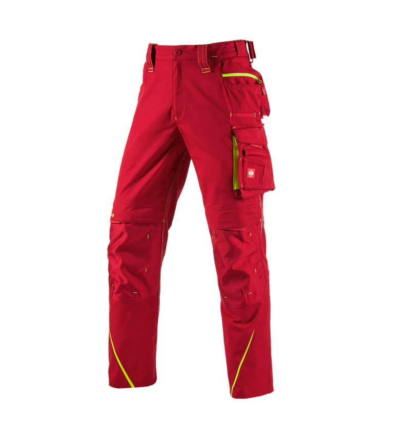 Gardening / Forestry / Farming: Trousers e.s.motion 2020 + fiery red/high-vis yellow 2