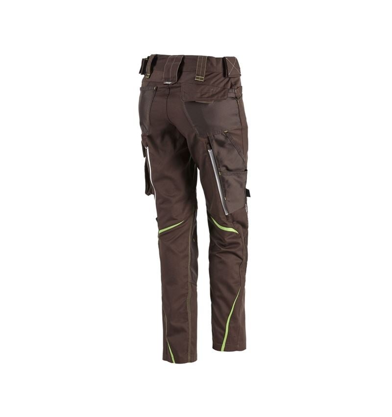 Work Trousers: Ladies' trousers e.s.motion 2020 + chestnut/seagreen 3