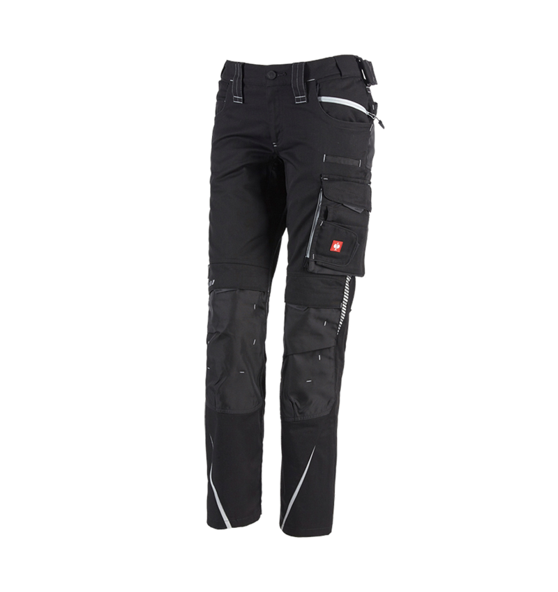 Work Trousers: Ladies' trousers e.s.motion 2020 + black/platinum 2