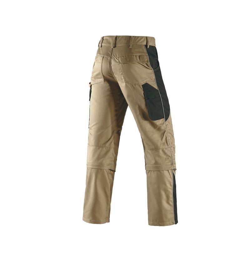 Work Trousers: Zip-Off trousers e.s.active + khaki/black 3