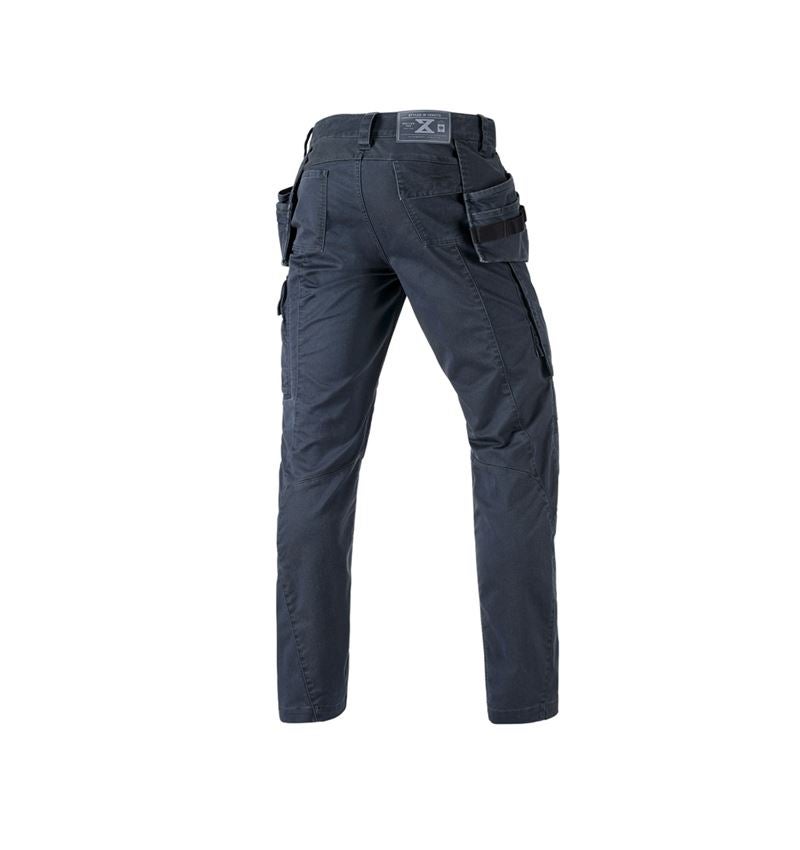 Joiners / Carpenters: Trousers e.s.motion ten tool-pouch + slateblue 3