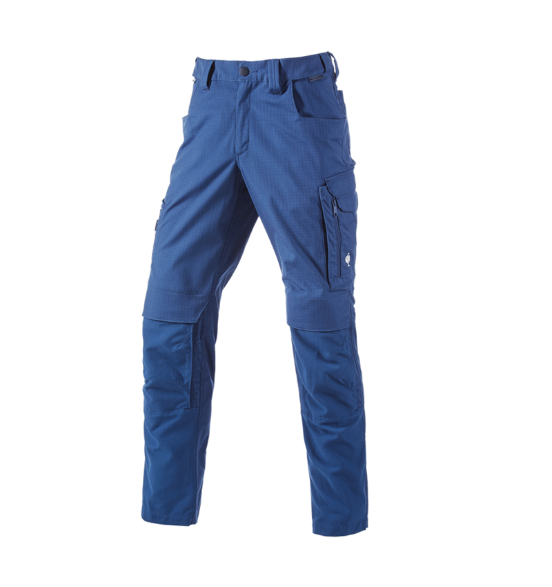Work Trousers: Trousers e.s.concrete solid + alkaliblue 2