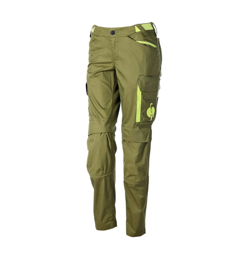 Clothing: Trousers e.s.trail, ladies' + junipergreen/limegreen 3