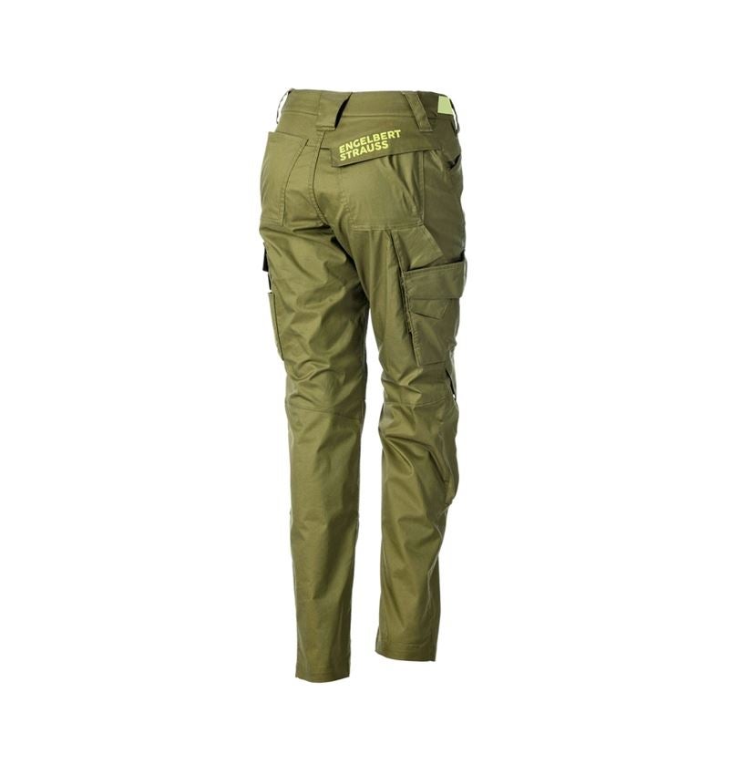 Work Trousers: Trousers e.s.trail, ladies' + junipergreen/limegreen 4