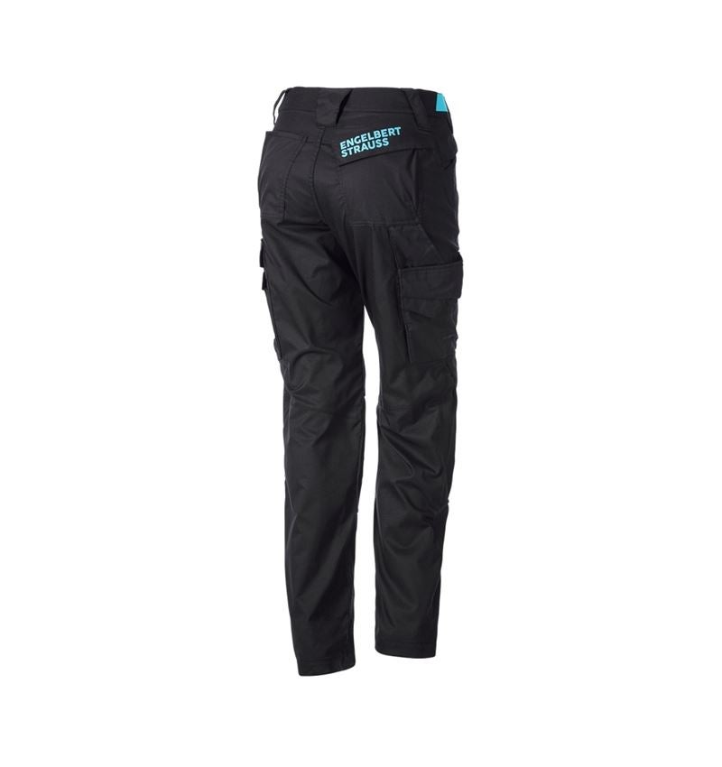 Topics: Trousers e.s.trail, ladies' + black/lapisturquoise 5