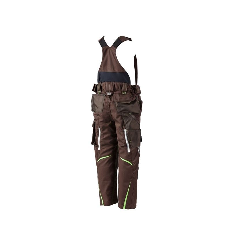 Trousers: Children's bib & brace e.s.motion 2020 + chestnut/seagreen 3