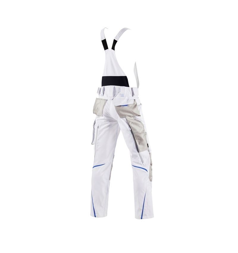 Work Trousers: Bib & brace e.s.motion 2020 + white/gentianblue 3