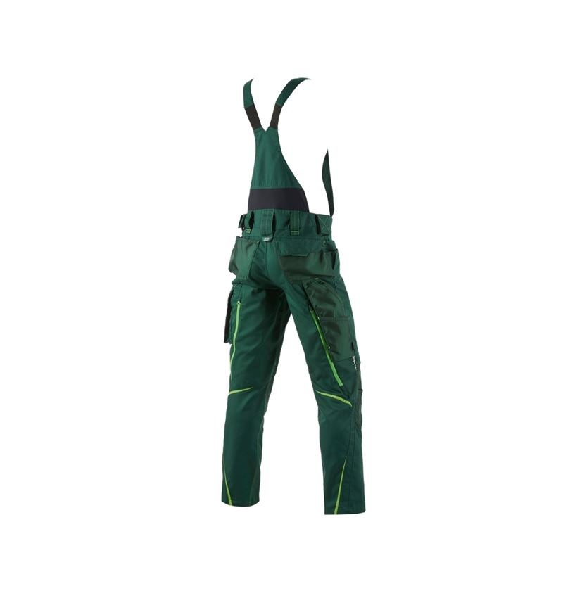 Work Trousers: Bib & brace e.s.motion 2020 + green/seagreen 3