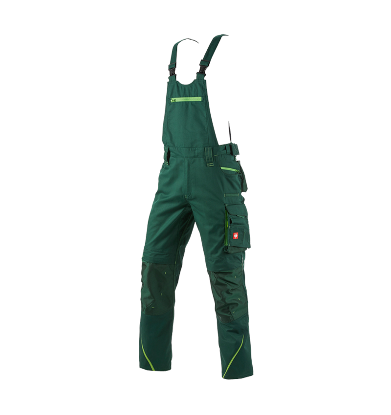 Work Trousers: Bib & brace e.s.motion 2020 + green/seagreen 2
