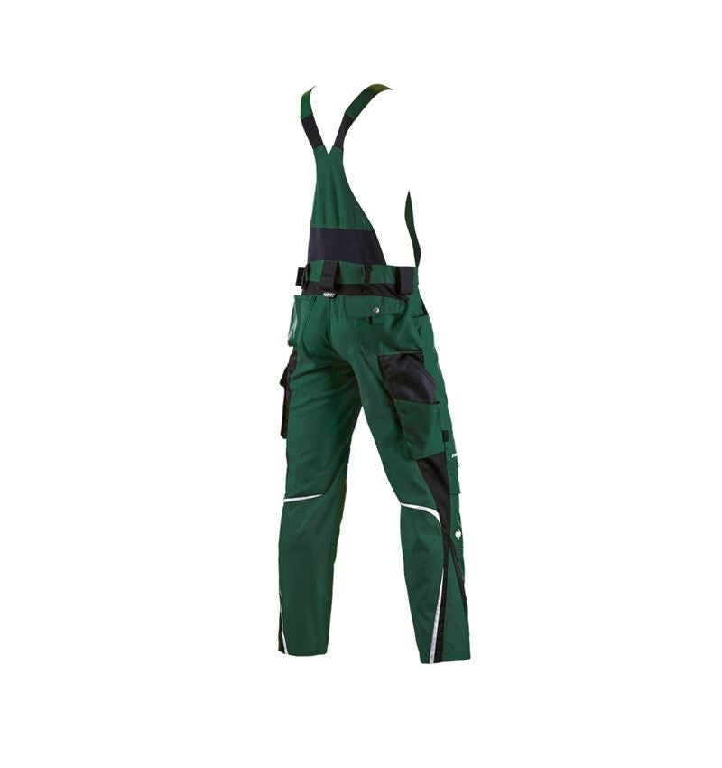 Work Trousers: Bib & brace e.s.motion + green/black 3