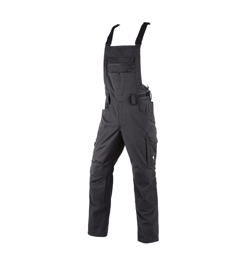 Work Trousers: Bib & Brace e.s.concrete solid + black 2