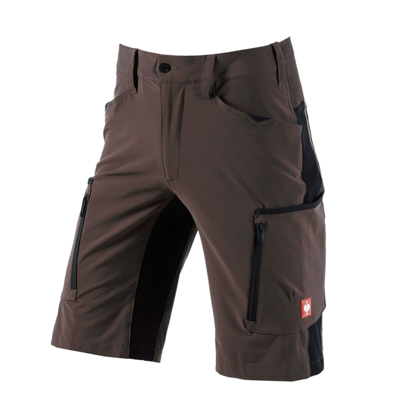 Work Trousers: Shorts e.s.vision stretch, men's + chestnut/black 2