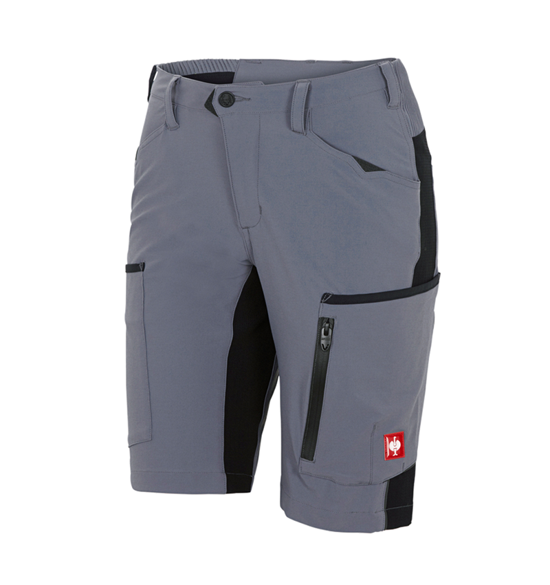 Work Trousers: Shorts e.s.vision stretch, ladies' + grey/black 2