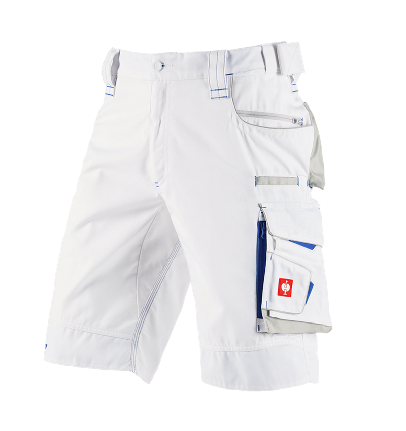 Work Trousers: Shorts e.s.motion 2020 + white/gentianblue 2