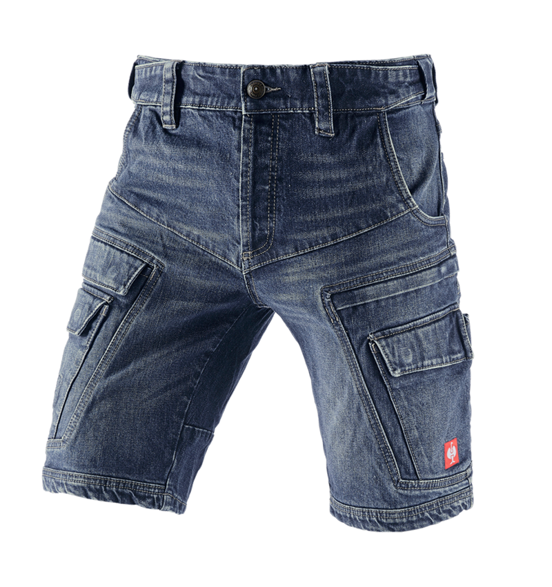 Arbetsbyxor: e.s. Cargo worker-jeans-shorts POWERdenim + darkwashed 2